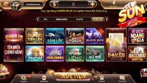 Các trò chơi game bài Sunwin phổ biến